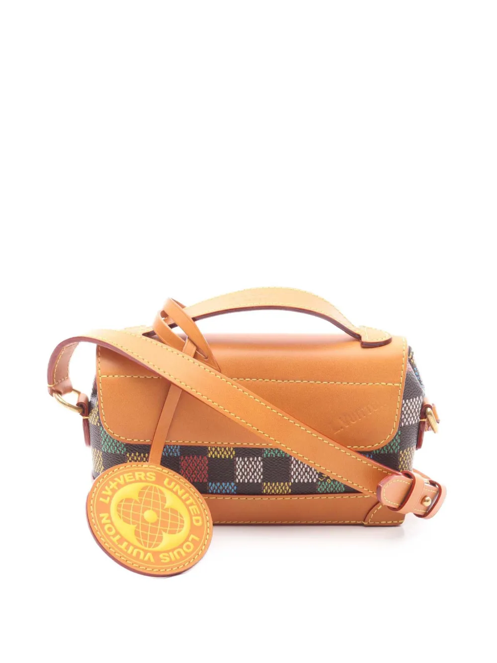 Pre-owned Louis Vuitton 2021-2025 Lv Vers Damier Ebene Steamer East West Wearable Wallet Satchel In Multi