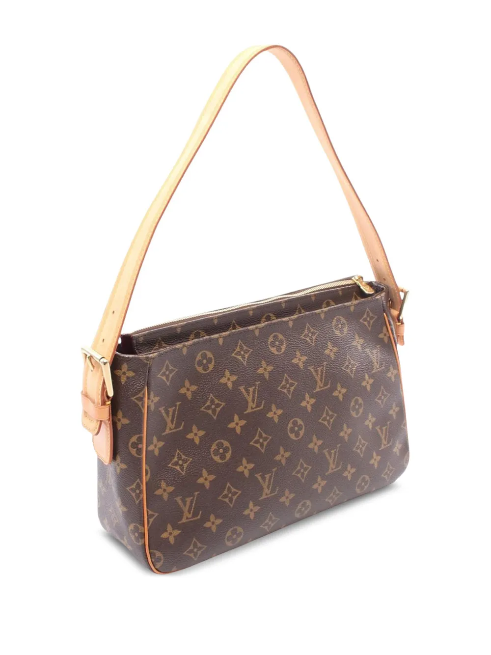 Pre-owned Louis Vuitton 2004 Monogram Viva Cite Gm Shoulder Bag In Brown