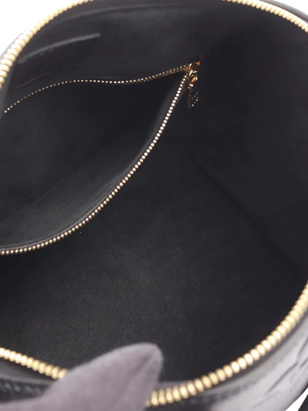 Pre-owned Louis Vuitton 2021-2025 Monogram Giant Empreinte Speedy Bandouliere 25 Satchel In Black