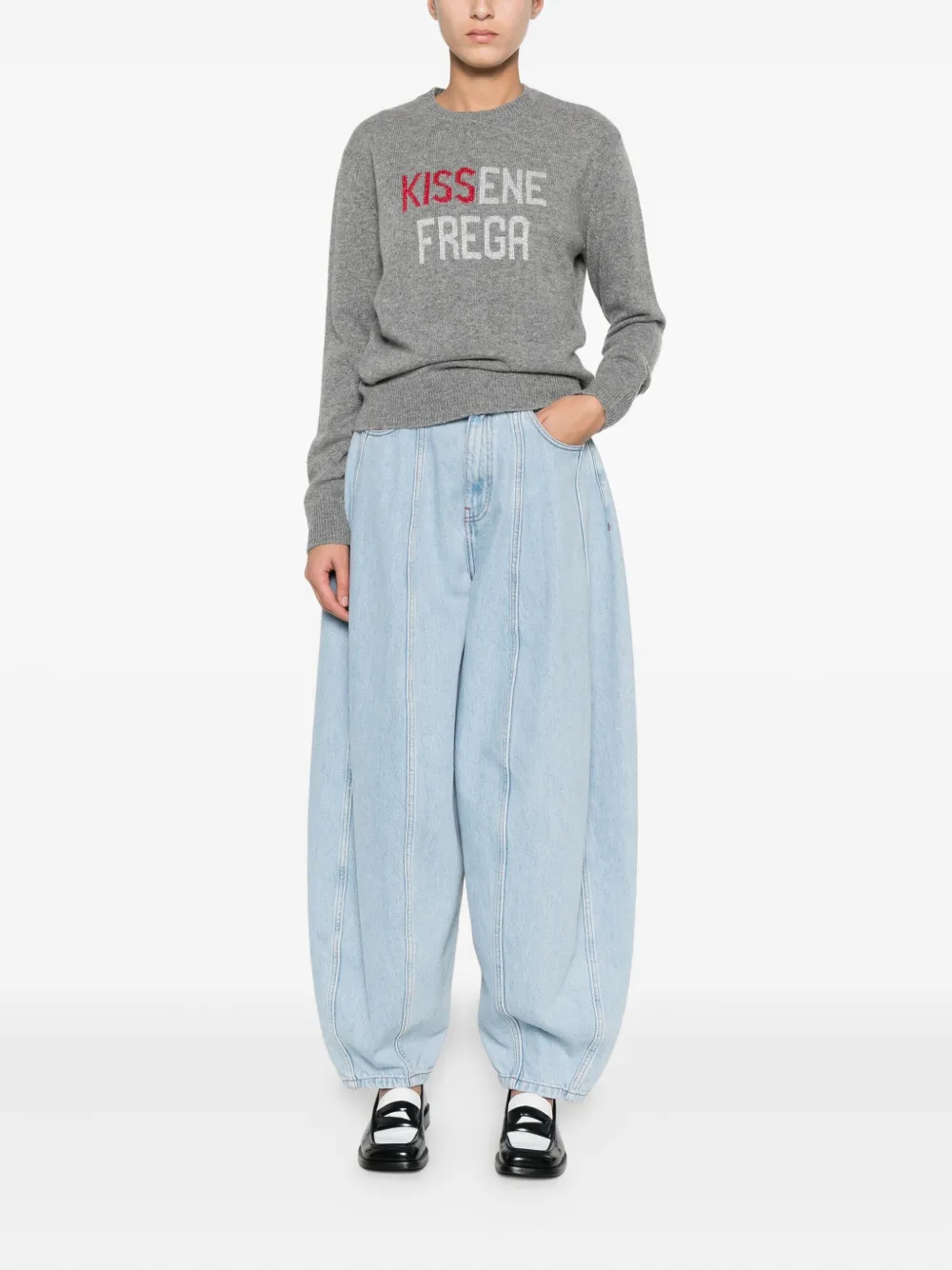 Mc2 Saint Barth Long-sleeve Sweater In Gray