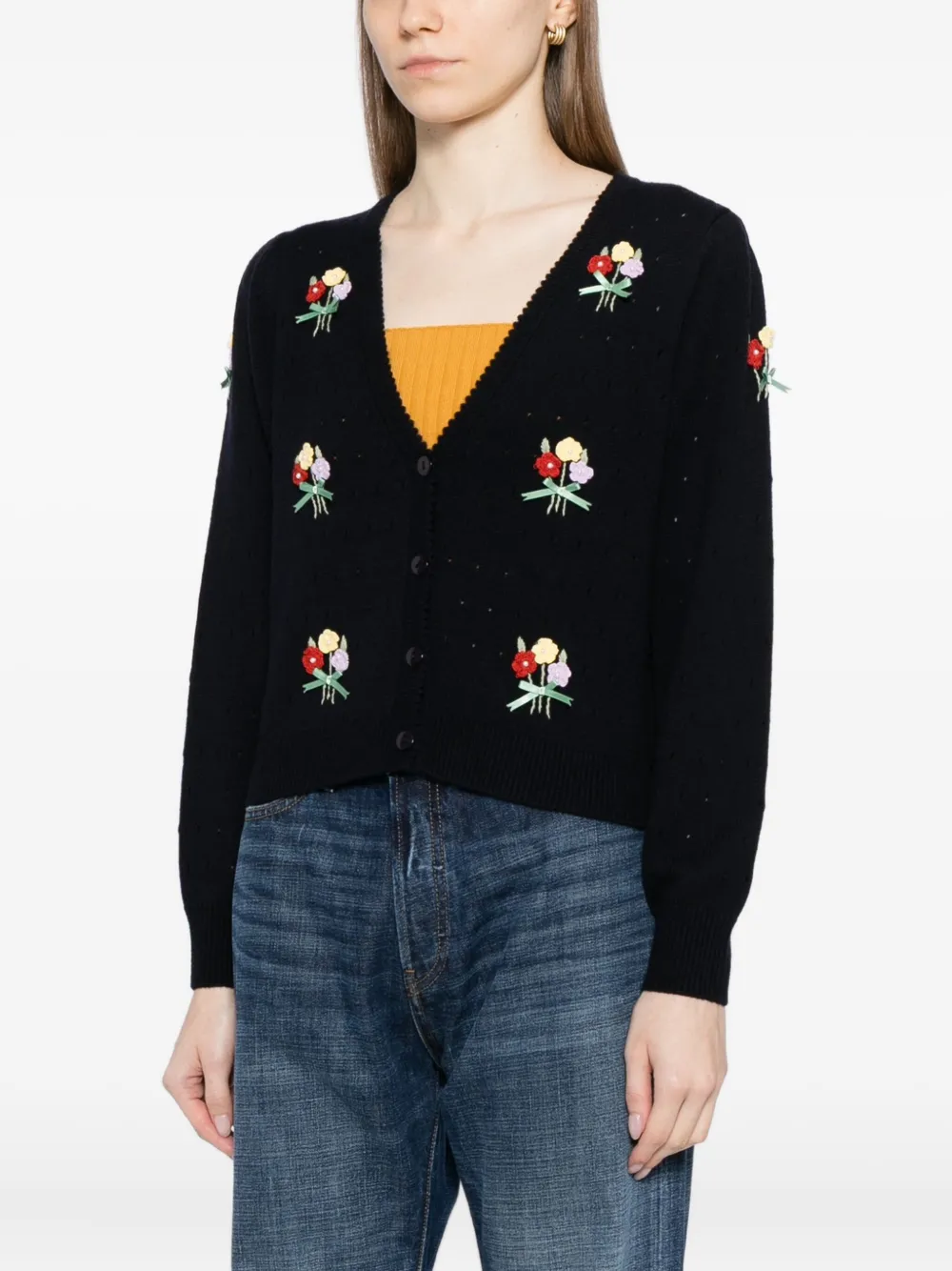 Rixo London Merinda Cardigan In Black