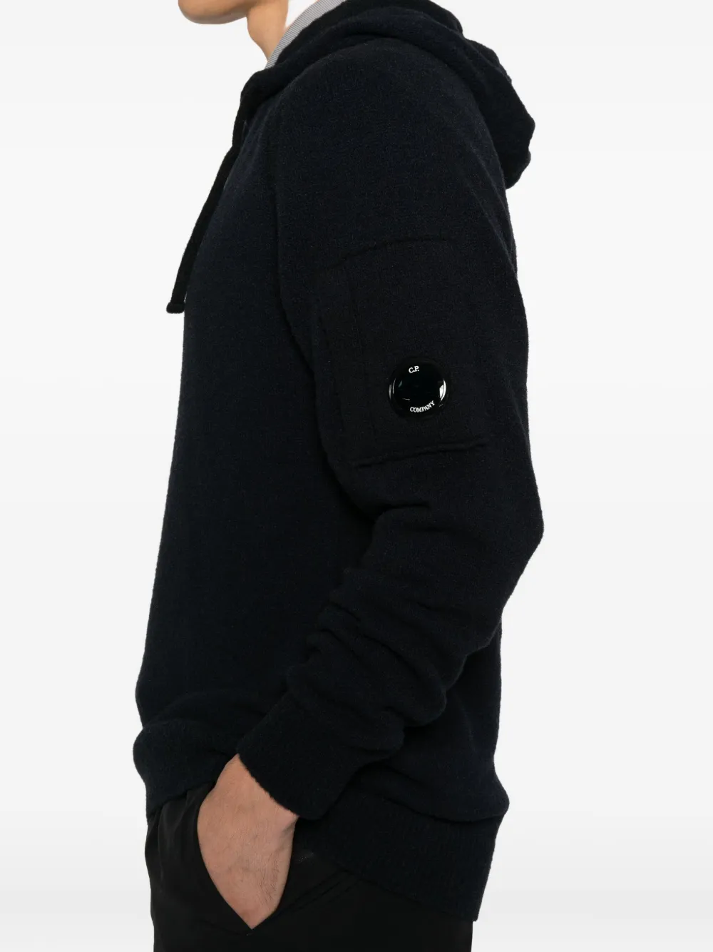 C.P. Company Hoodie met opgestikte zak Blauw