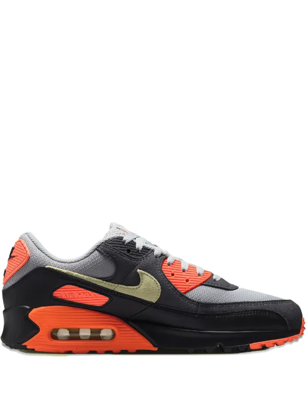 nike air max 90 grey black and orange