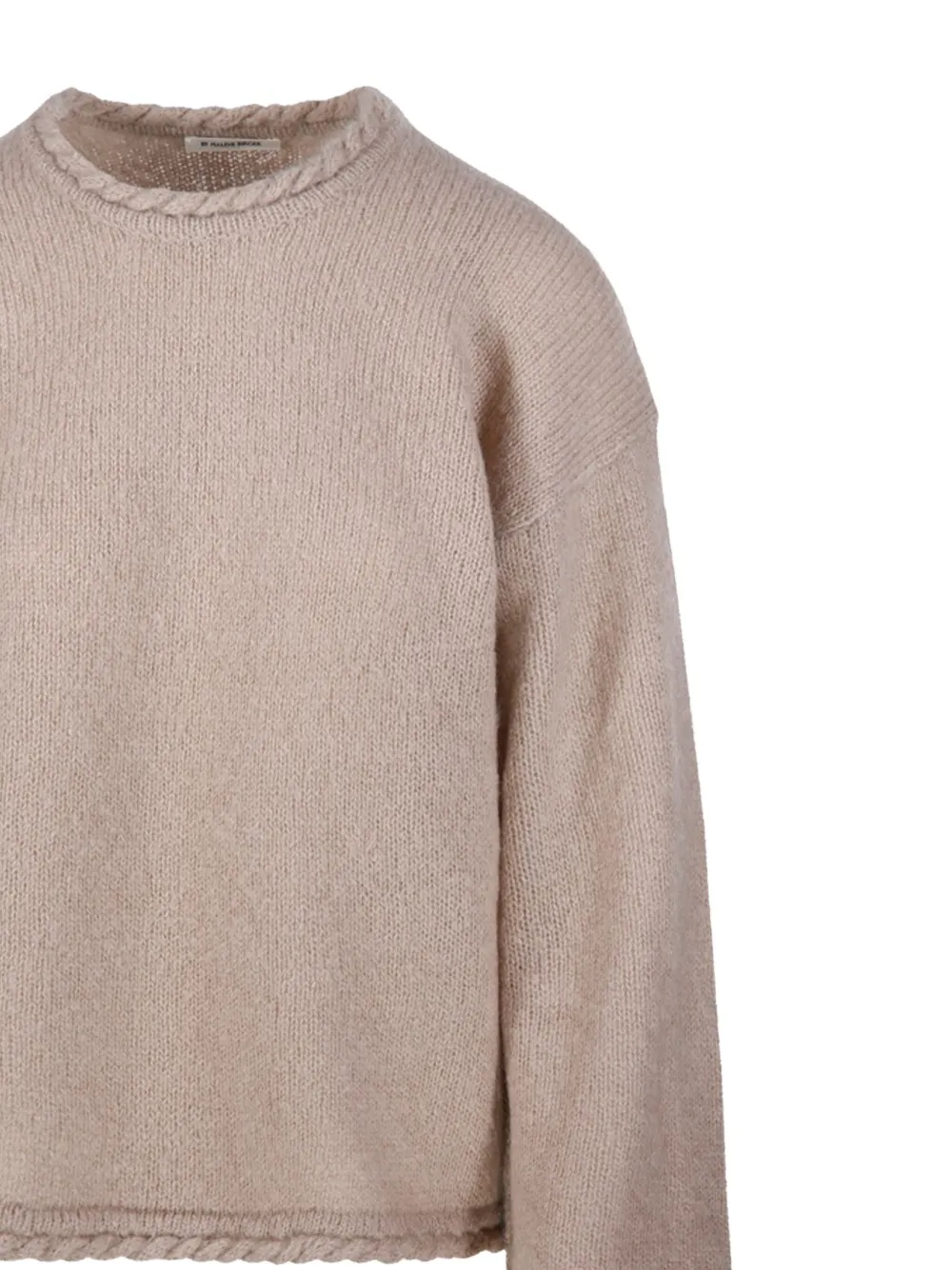 By Malene Birger Trui met gevlochten afwerking Beige