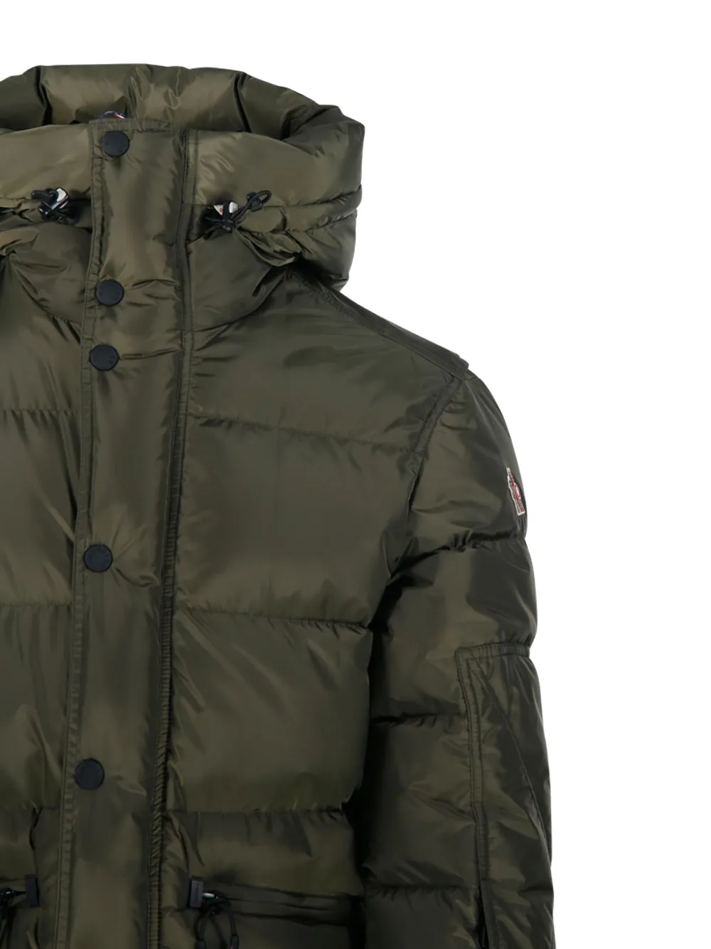 Moncler Grenoble Gewatteerde jas met capuchon Zwart