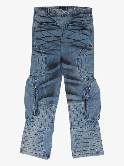 Who Decides War whiskering-effect jeans