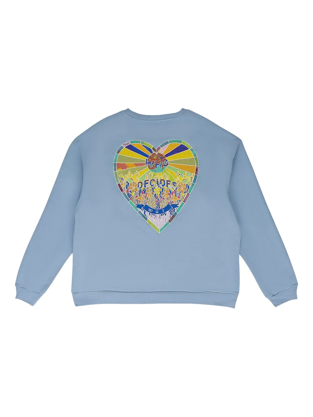 Who Decides War graphic-print sweatshirt - Blauw
