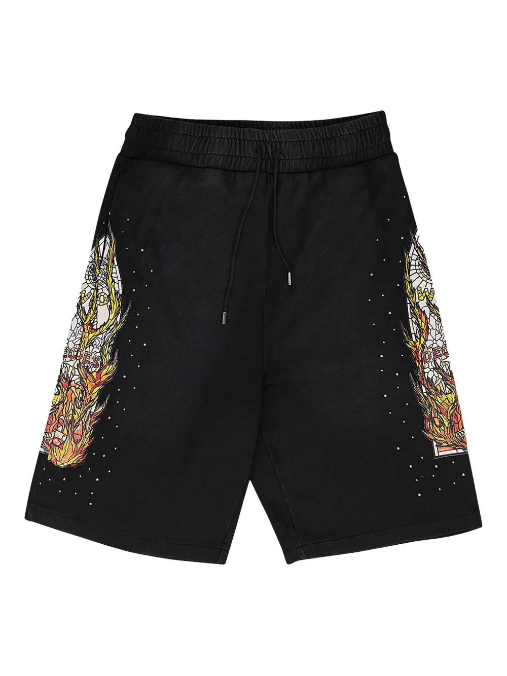 Who Decides War drawstring shorts | Black | Image 1