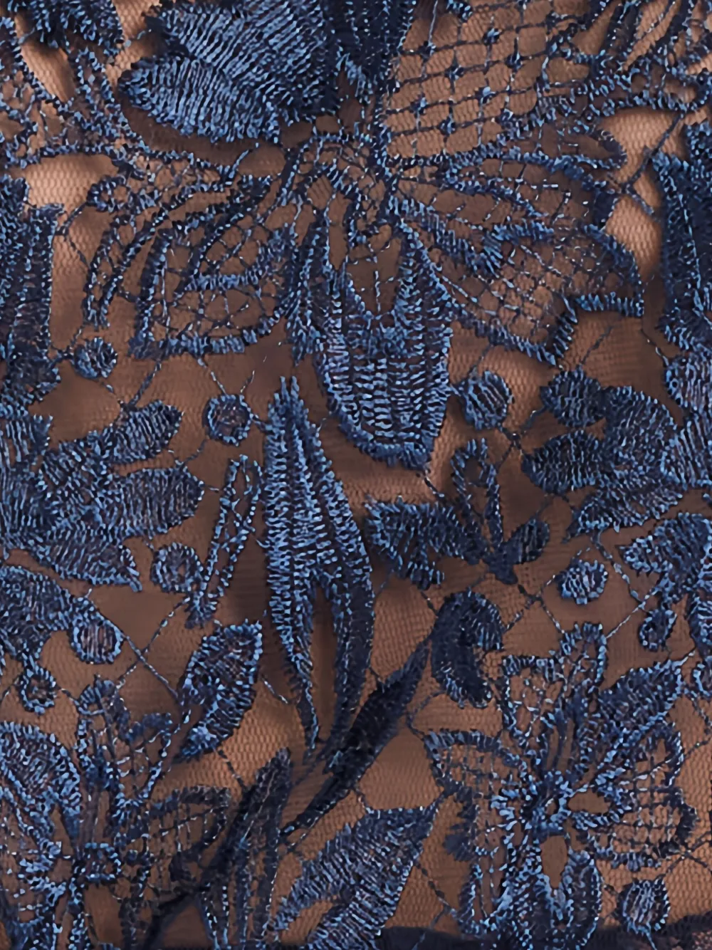 Tadashi Shoji Calista jurk met bloemenkant Blauw