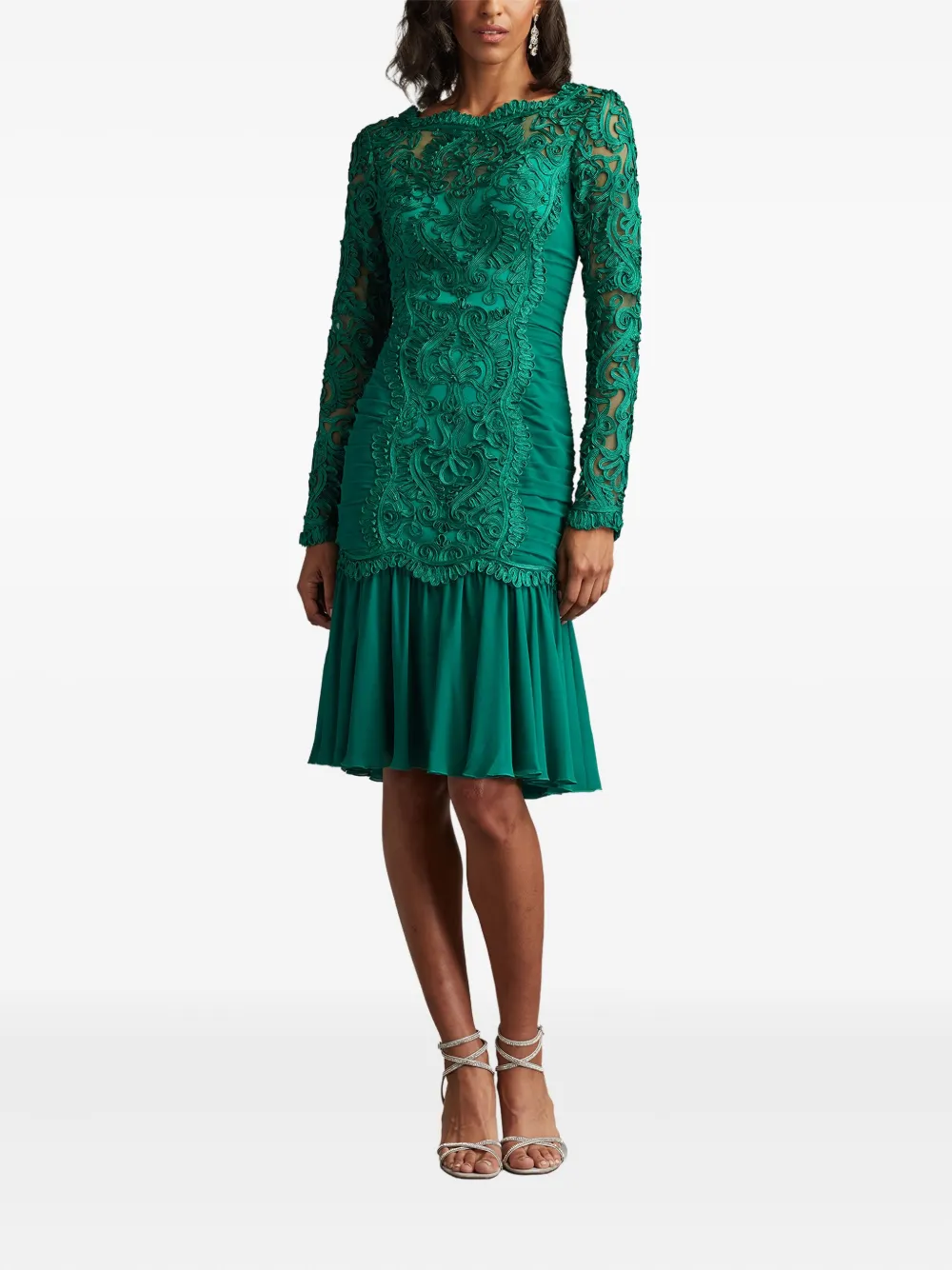 Tadashi Shoji Novara long-sleeve dress - Groen