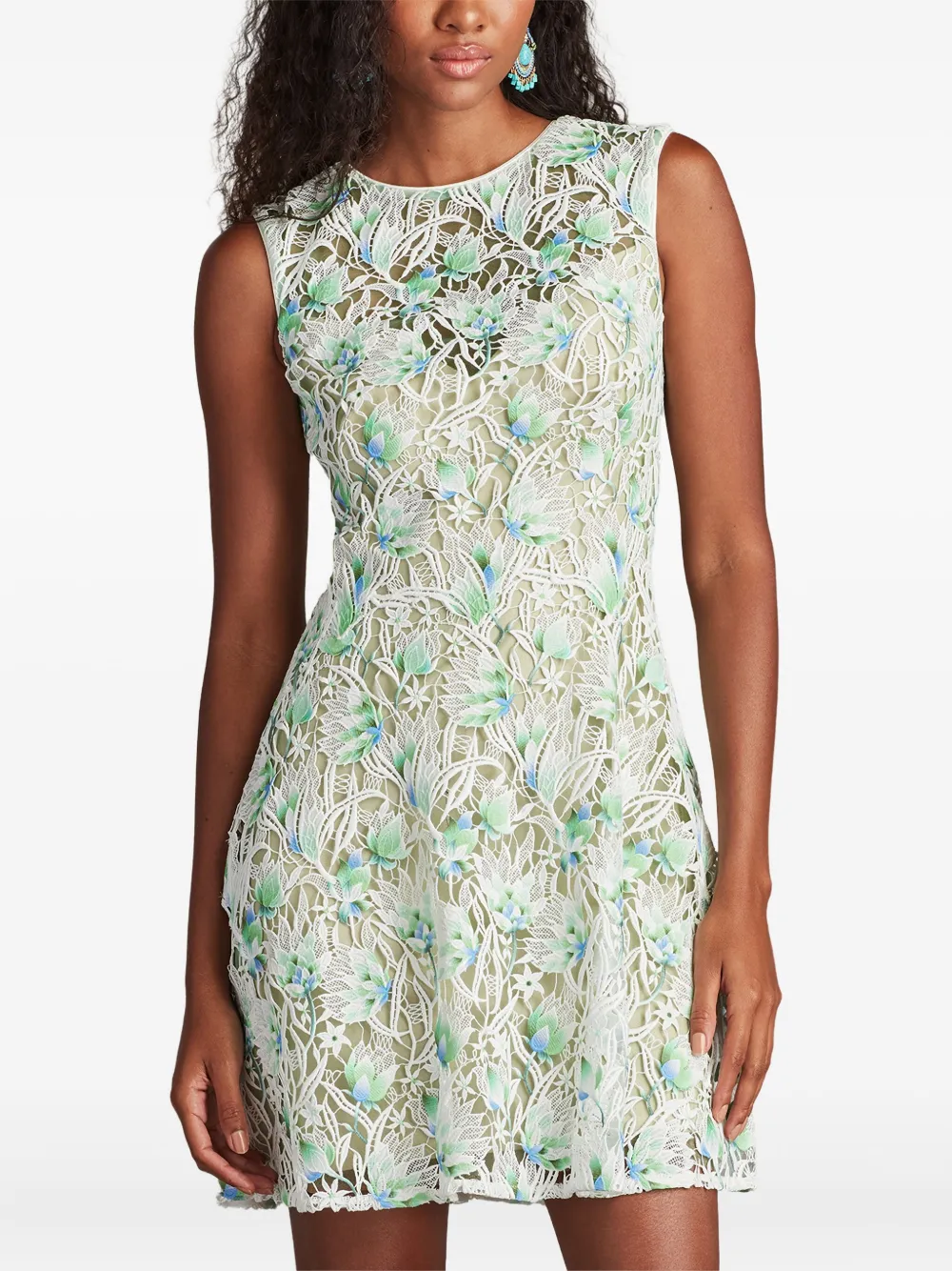 Tadashi Shoji Pyla jurk met bloemenkant Wit