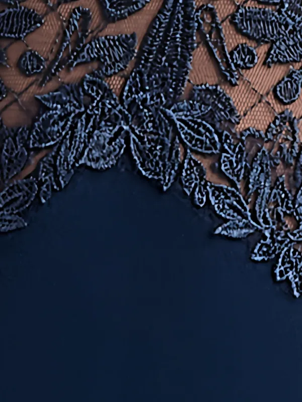 lace panel dresses Vintage Print Race Panel Raffle Edge Dress -Feminine dresses featuring  elegant design and delicate lace panels – Serendute main image 1