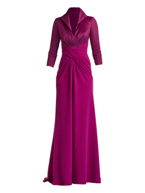 Tadashi Shoji twist-detail pleated gown