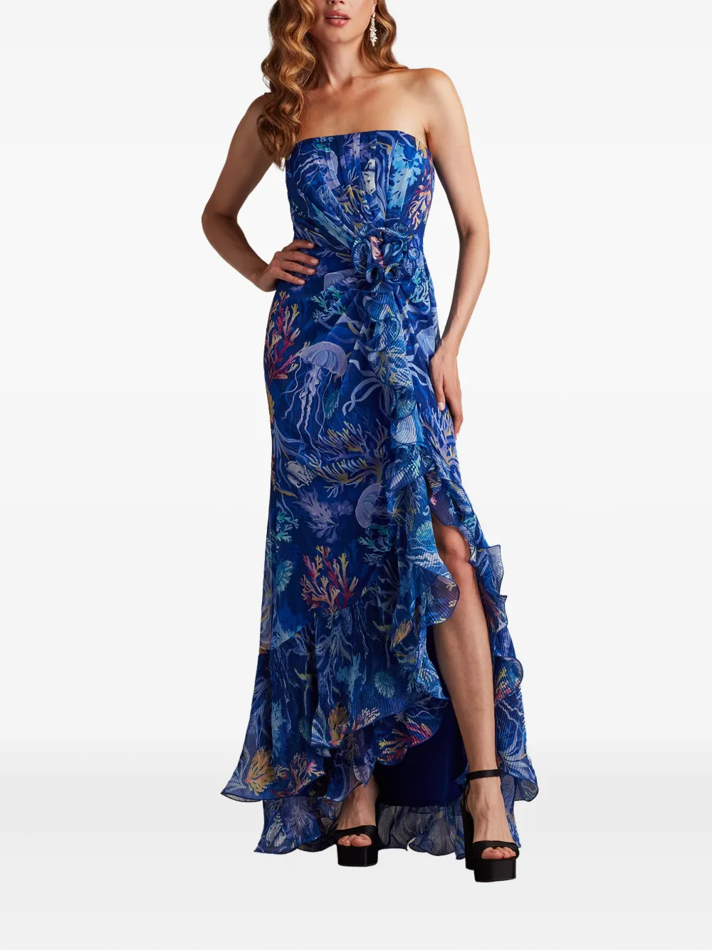 Tadashi Shoji Morwenna strapless dress - Blauw