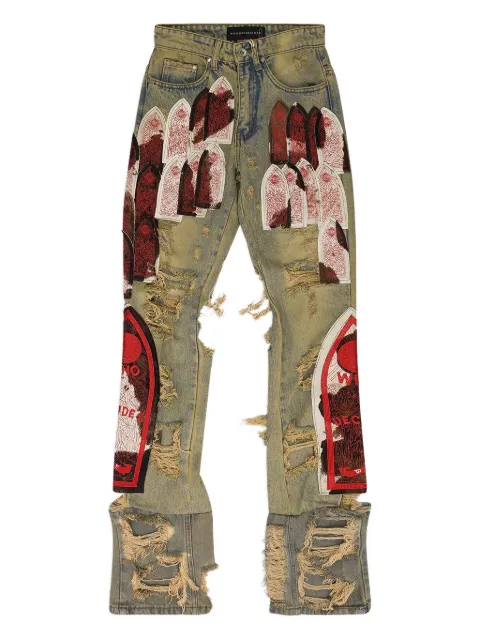 Who Decides War jeans con efecto envejecido
