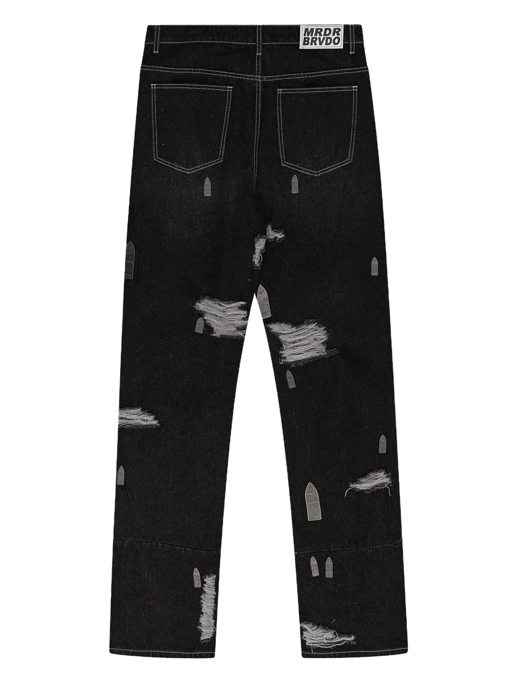 Who Decides War distressed jeans - Zwart