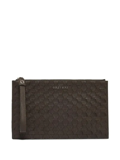 Orciani woven clutch bag