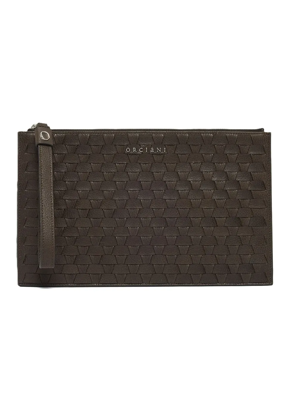 Orciani woven clutch bag - Bruin