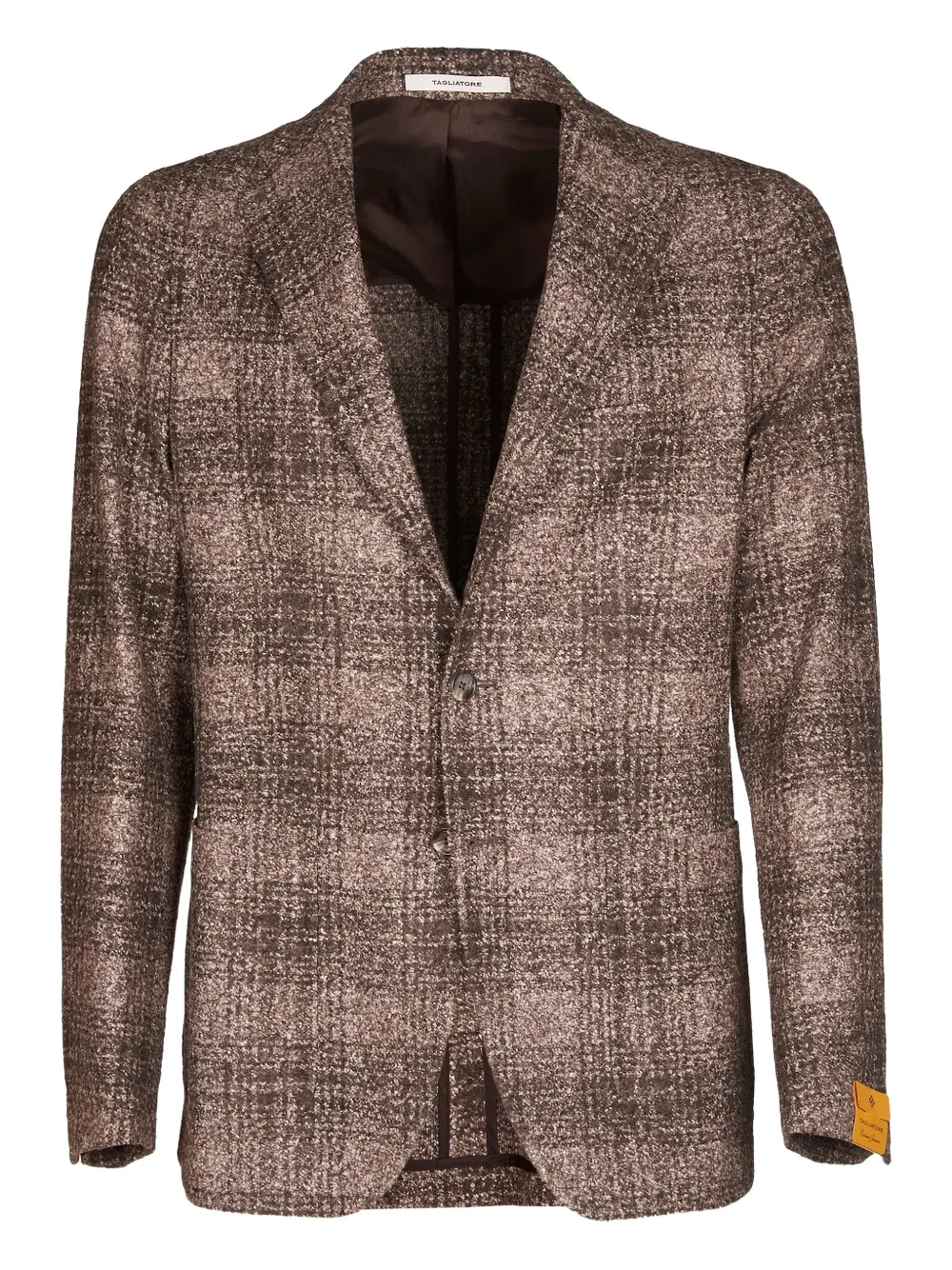 Tagliatore checked single-breasted blazer | Brown | Image 1