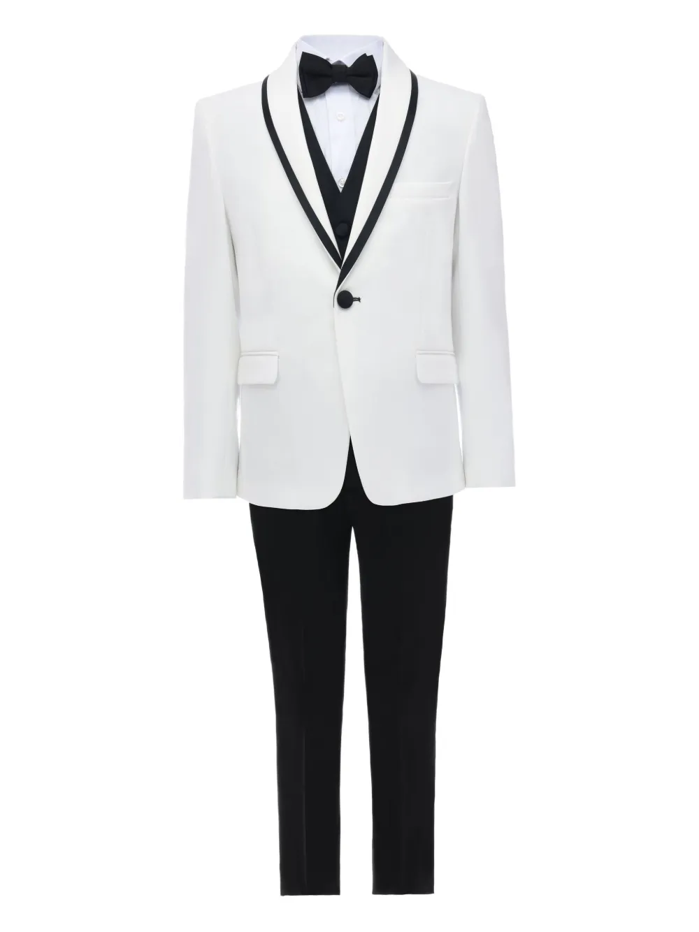Moustache shawl-lapel suit (set of three) | White | Image 1