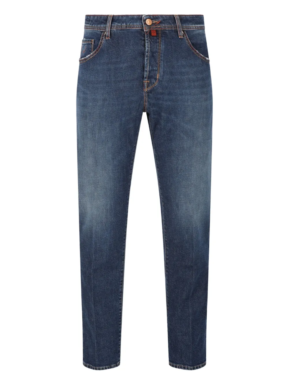 Jacob Cohen Topstitched Jeans In Blue