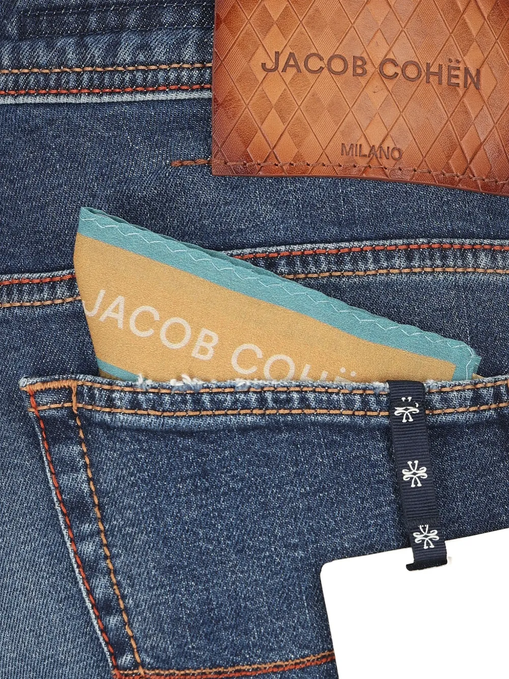 Jacob Cohen Topstitched Jeans In Blue