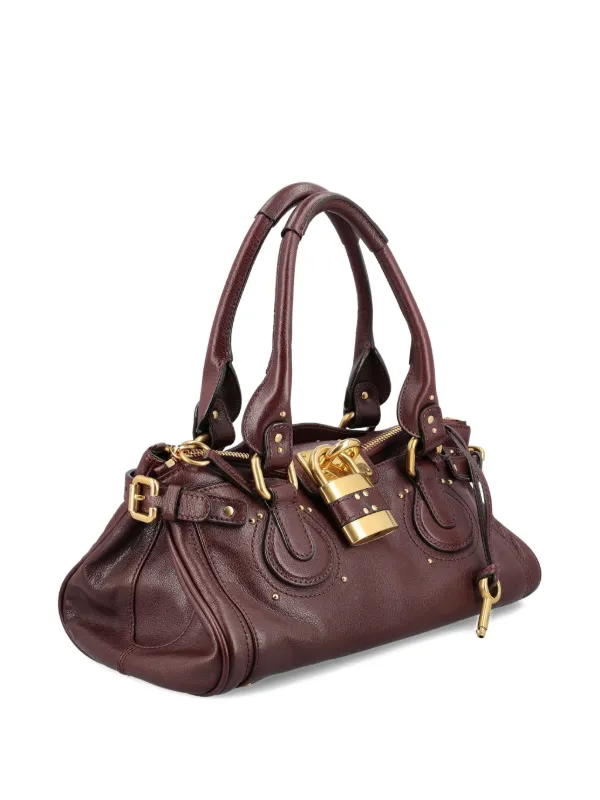 Chloé Paddington padlock-detail Shoulder Bag | Brown | FARFETCH
