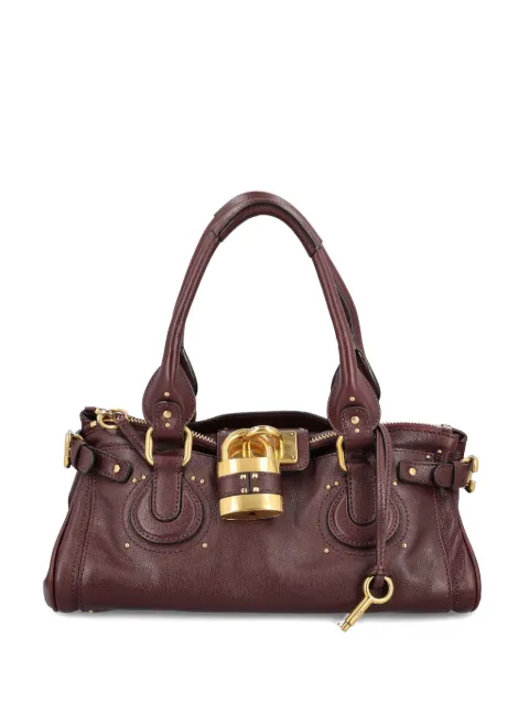 Chloé padlock leather tote bag