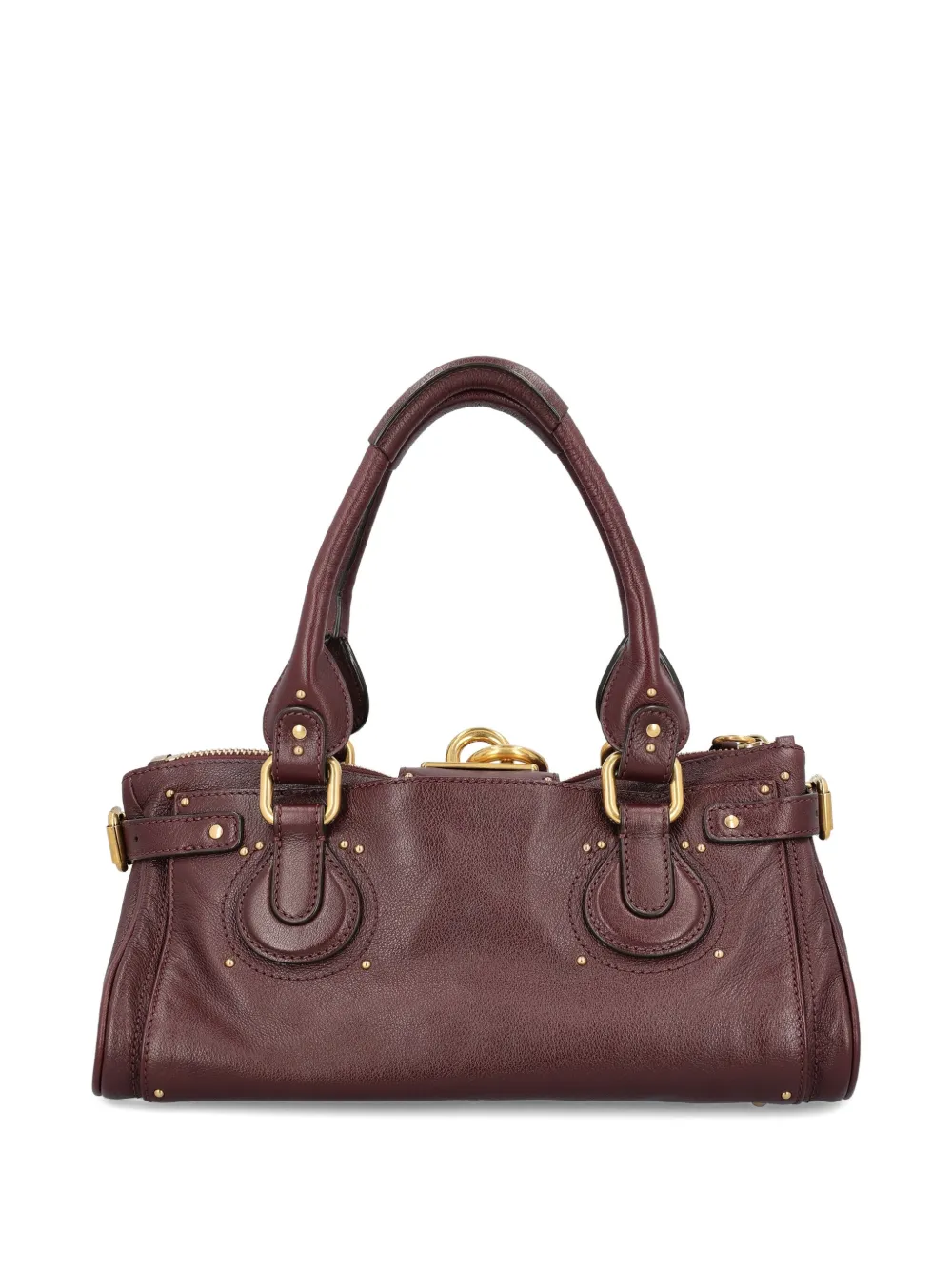 Chloé padlock leather tote bag - Rood