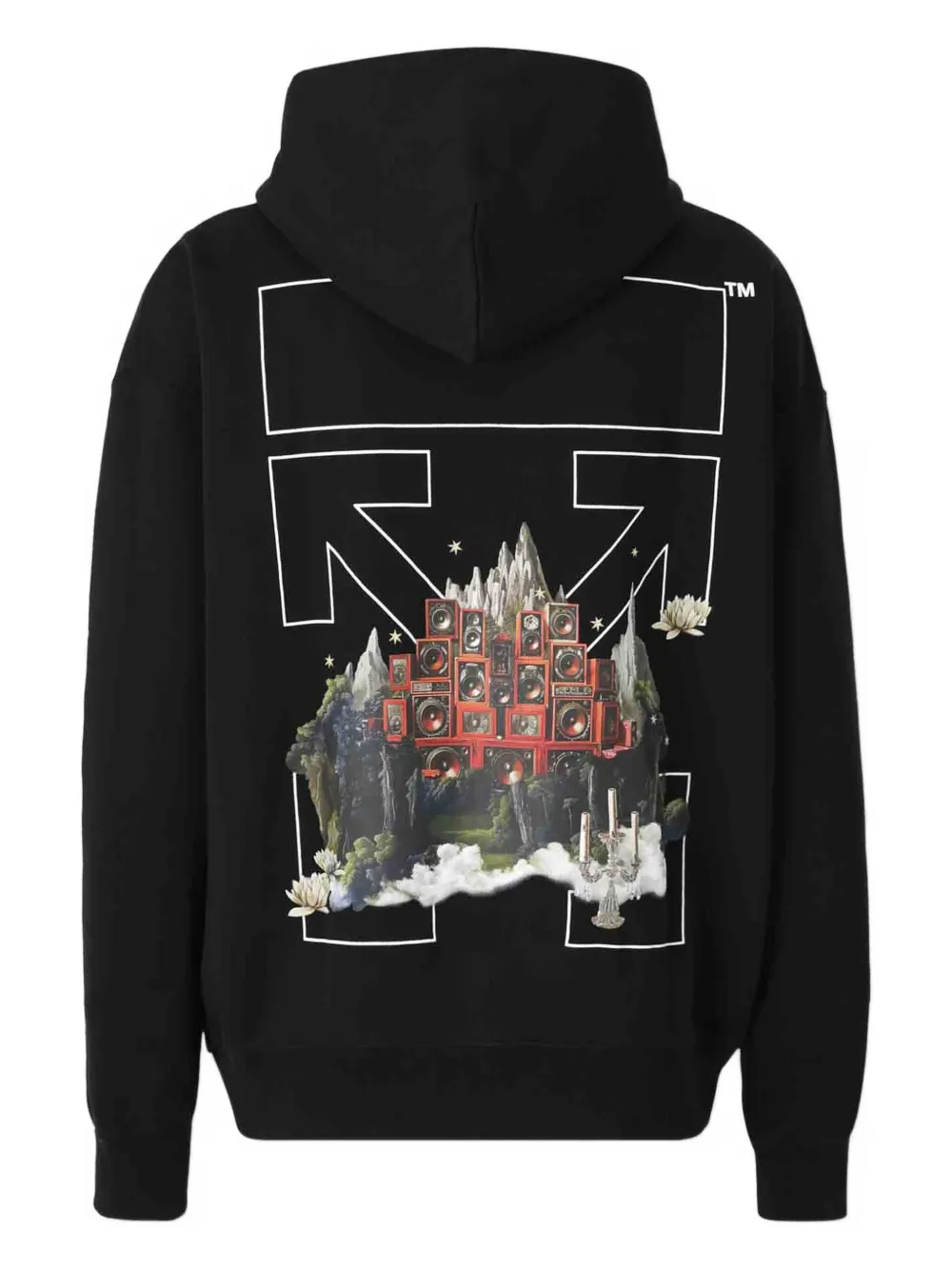 Off-white Graphic Hoodie In Black