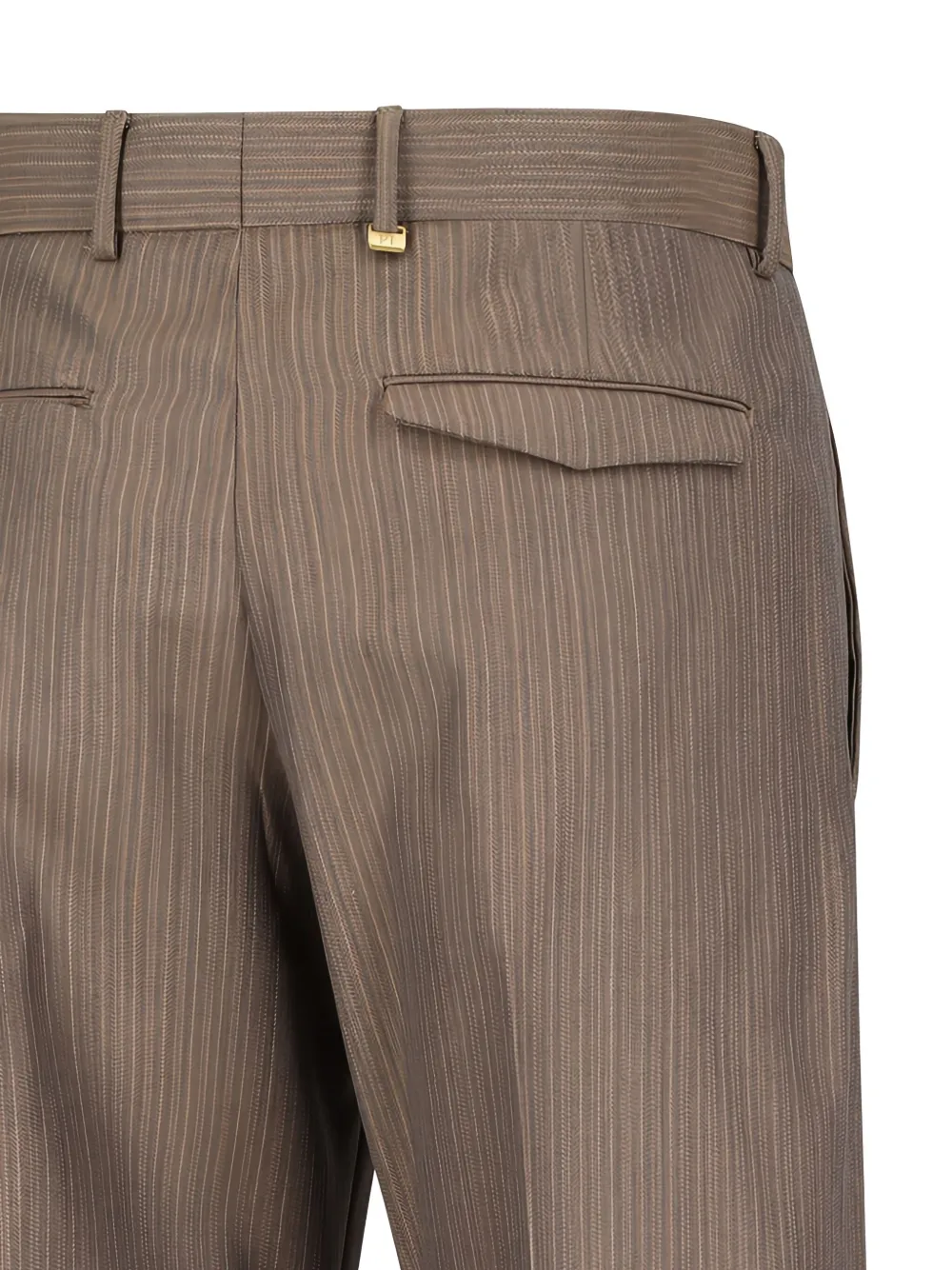 Pt Torino Micheal Archive Pinstripe Trousers In Brown
