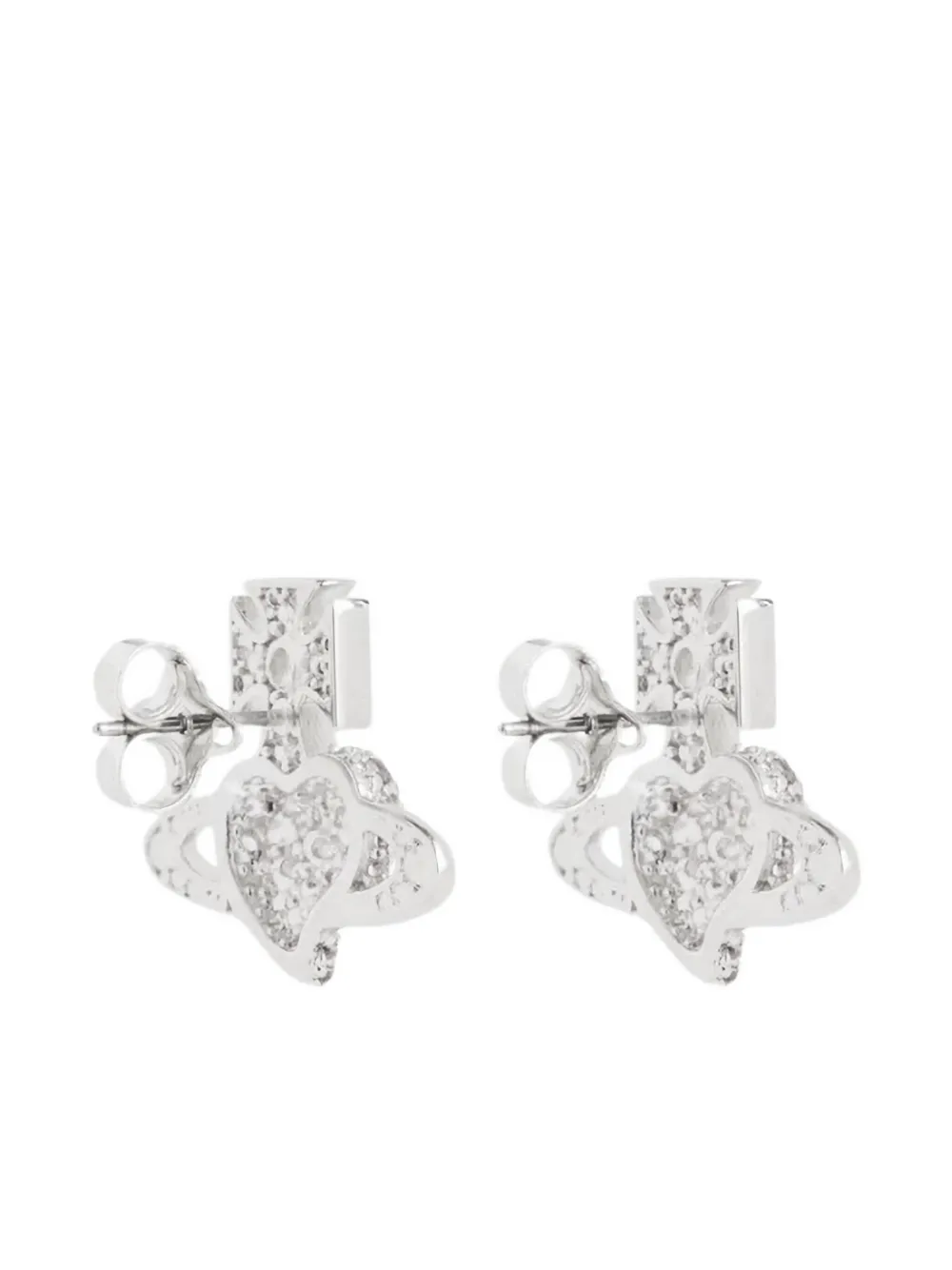 Vivienne Westwood Valentine's Agnatha orb-embellished earrings - Zilver