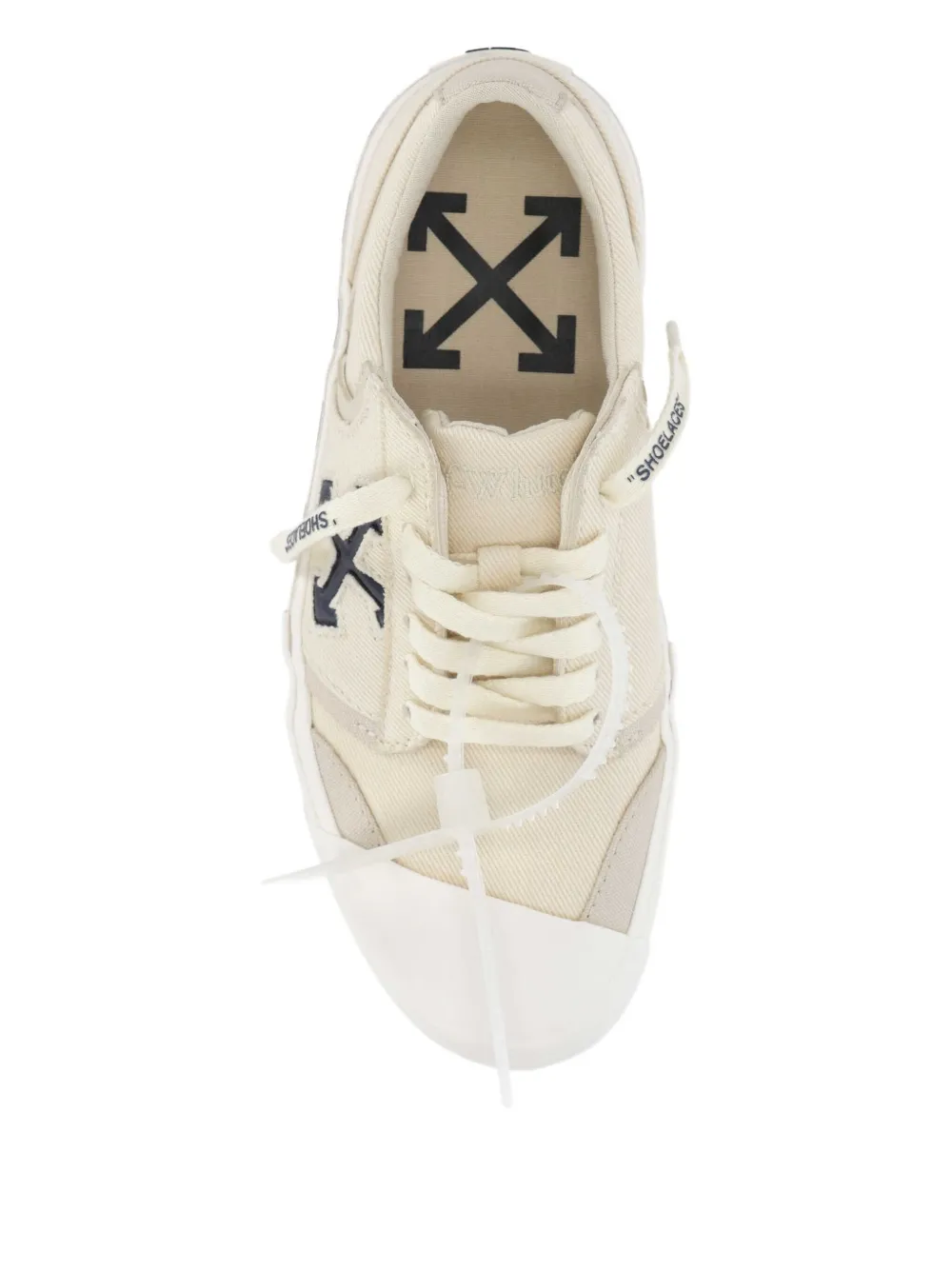 Off-White Sneakers met Arrows-patroon Beige