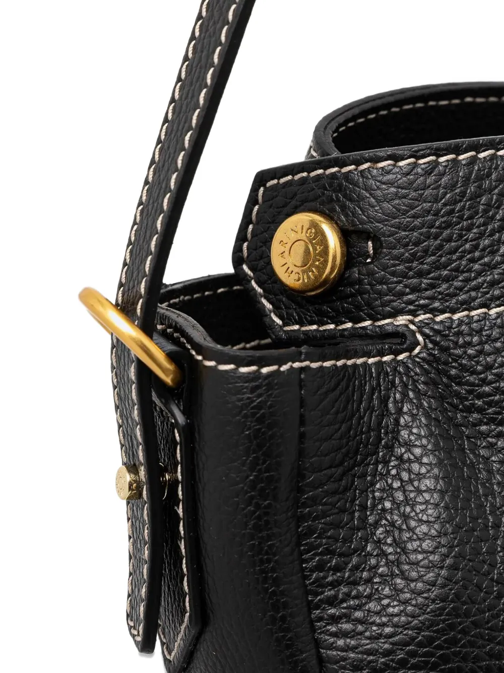 GIANNI CHIARINI Leren schoudertas Zwart