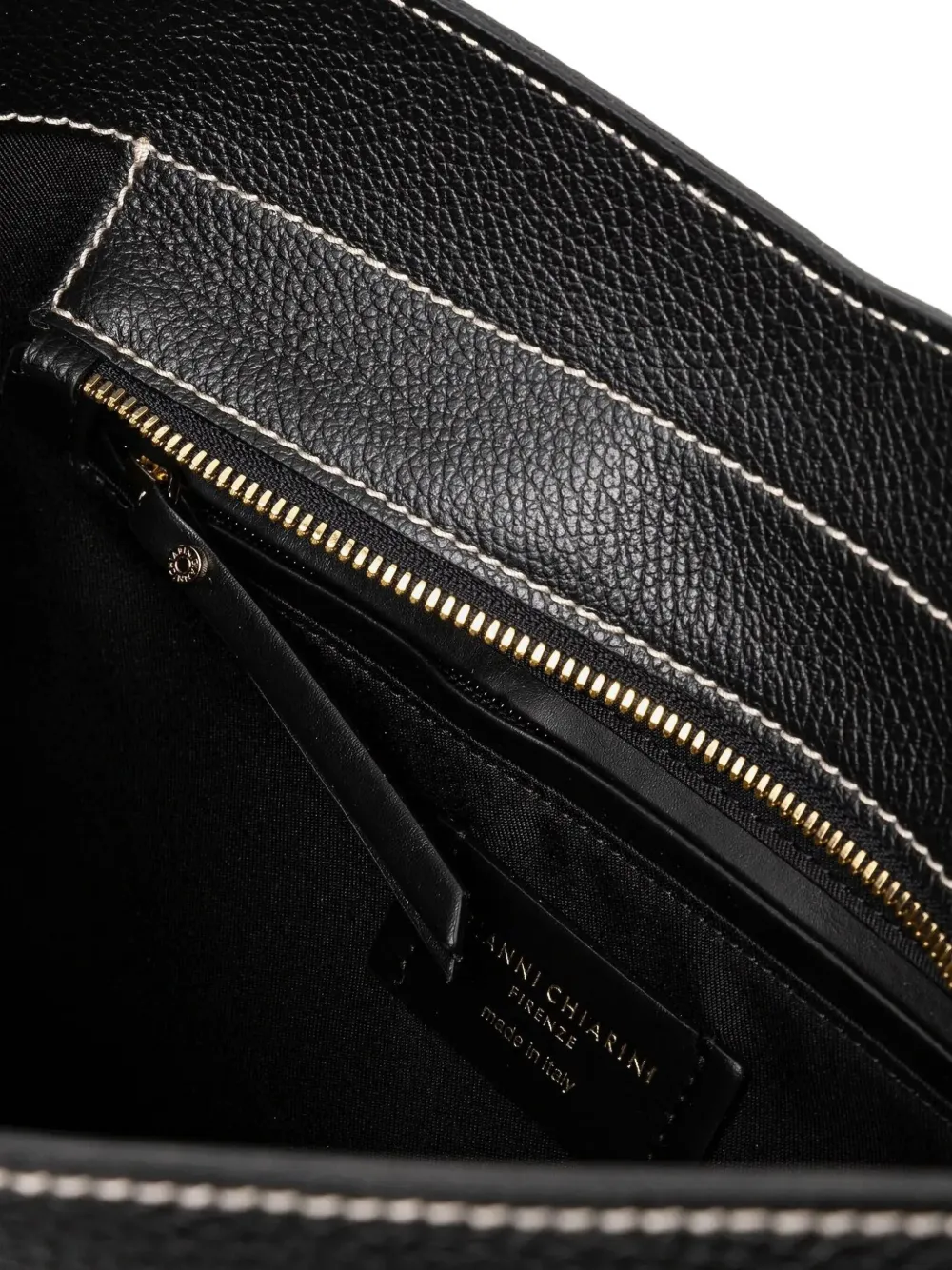 GIANNI CHIARINI Leren schoudertas Zwart