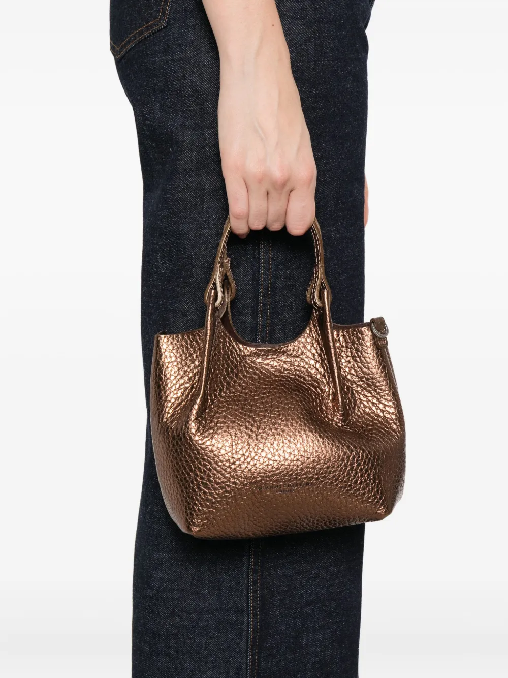 GIANNI CHIARINI DUA leren schoudertas - Bruin