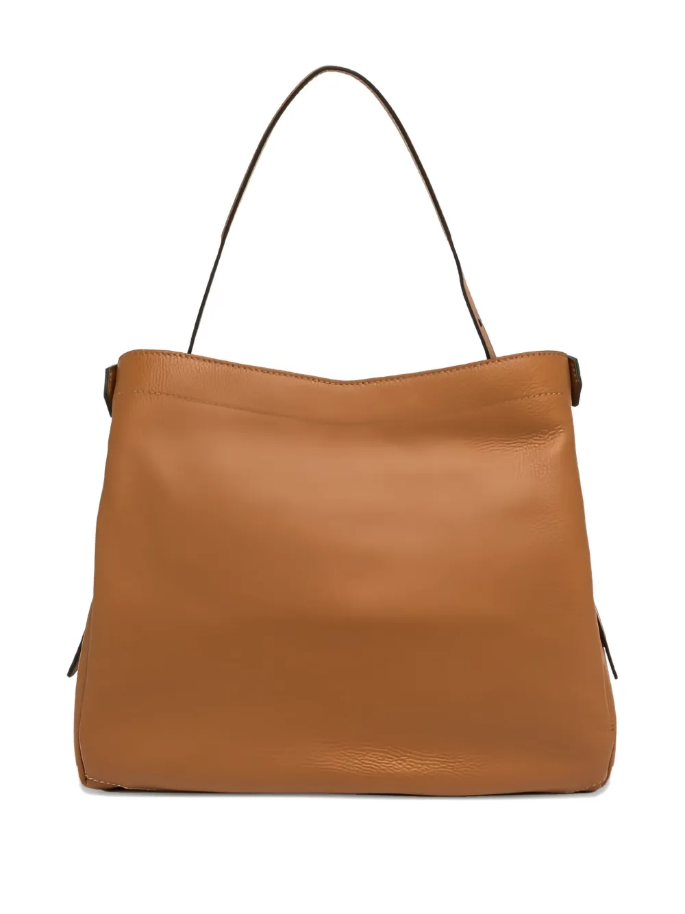 Gianni Chiarini Ottavia Buttoned Leather Tote Bag In Brown