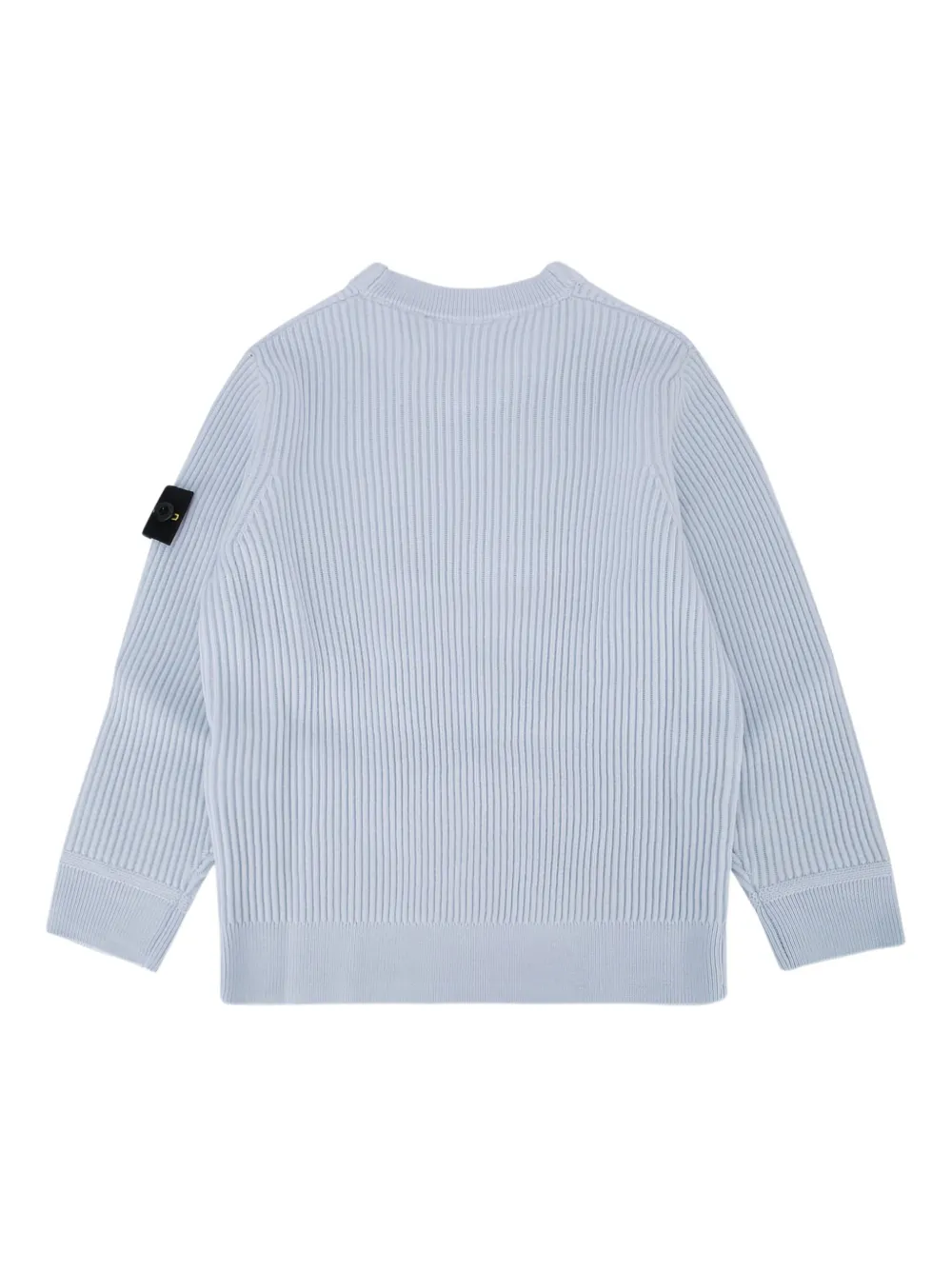 Stone Island Junior Geribbelde trui met ronde hals Blauw