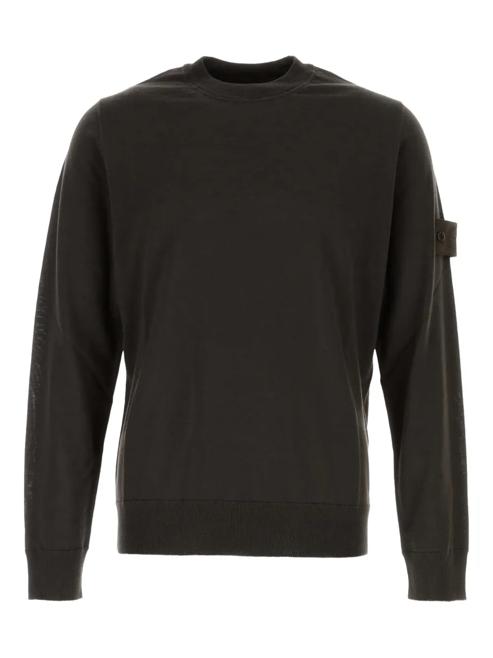 Stone Island logo-patch wool sweater | Brown | Image 1