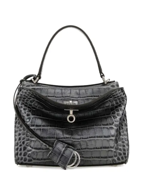Balenciaga embossed croc rodeo tote bag