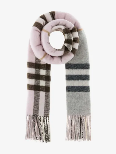 Burberry mascada de cachemira Check en contraste