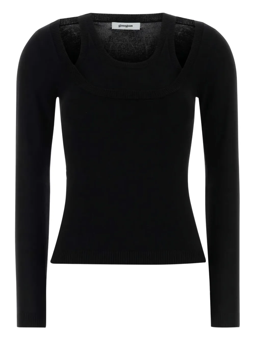 Gimaguas Luxe Knit Long Sleeve Jumper In Black