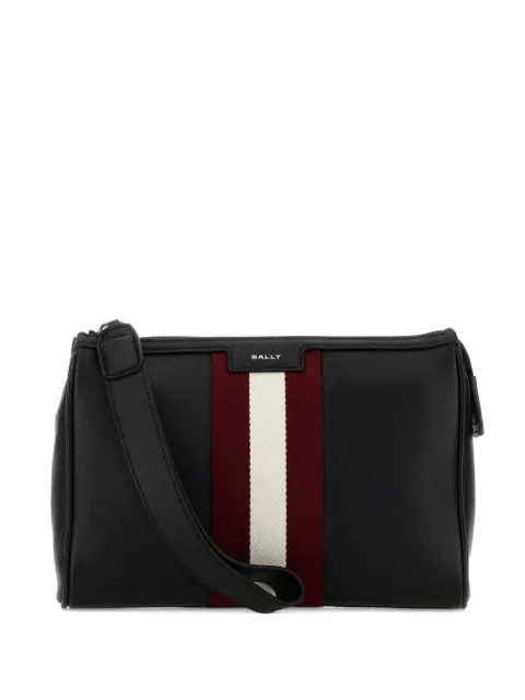 Bally striped-detail leather wash bag 