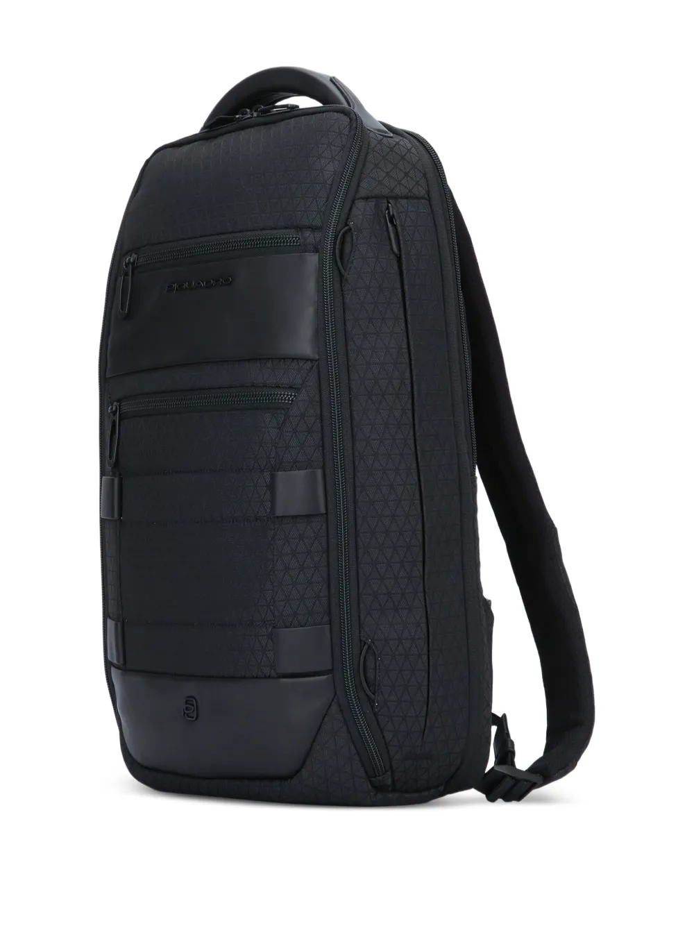 PIQUADRO Rugzak met rits en vlakken Zwart