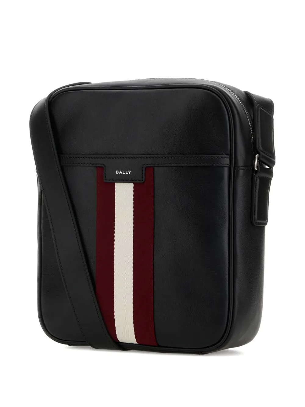 Bally Gestreepte leren crossbodytas Zwart