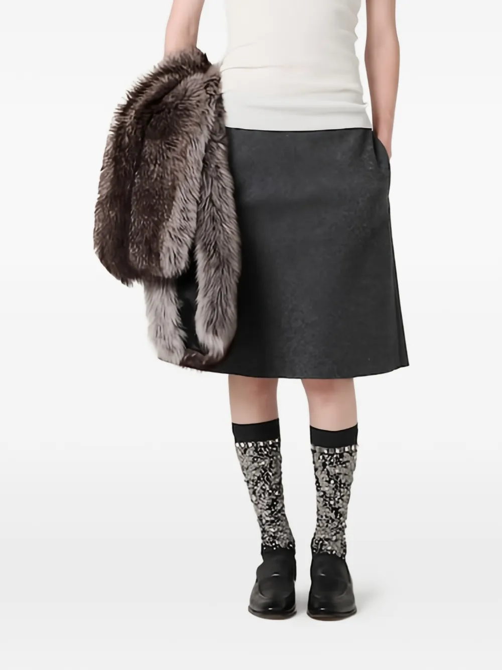 Miu Miu wool skirt - Grigio