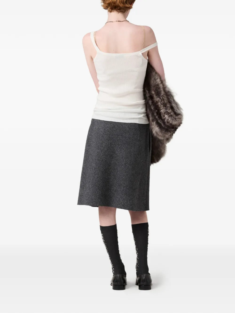 Miu Wollen rok Grijs