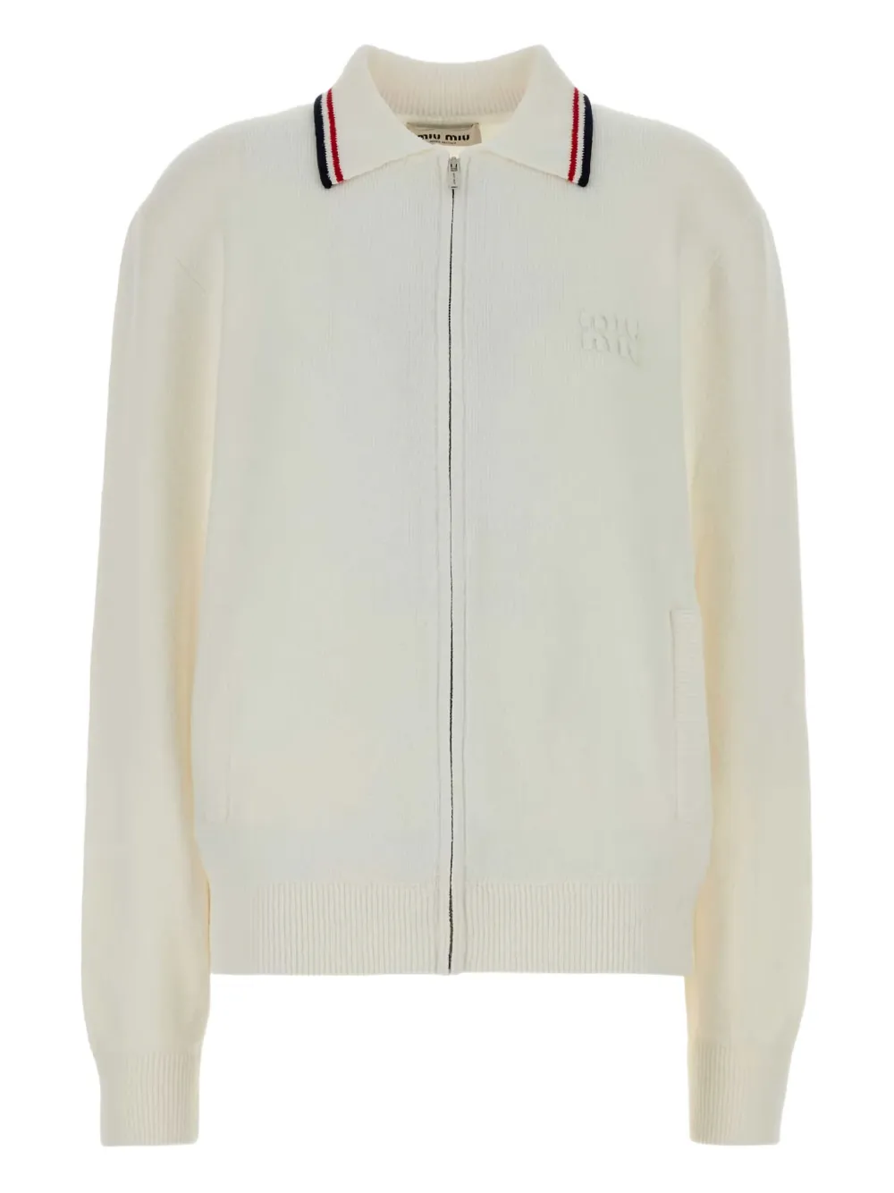 Miu Miu zip-up cardigan | White | Image 1