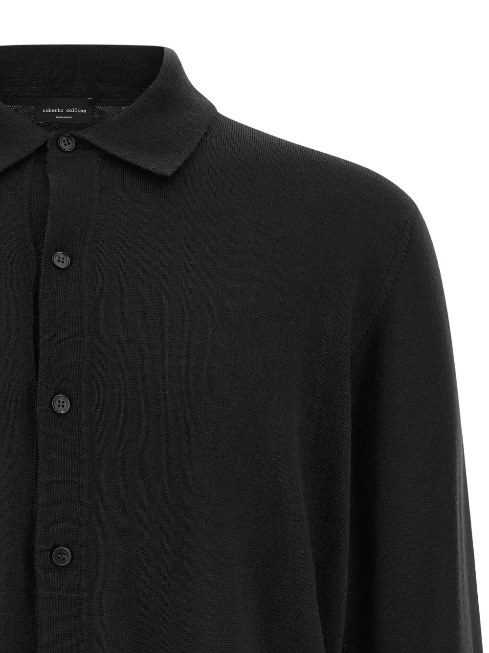 Roberto Collina Vest met knopen Zwart