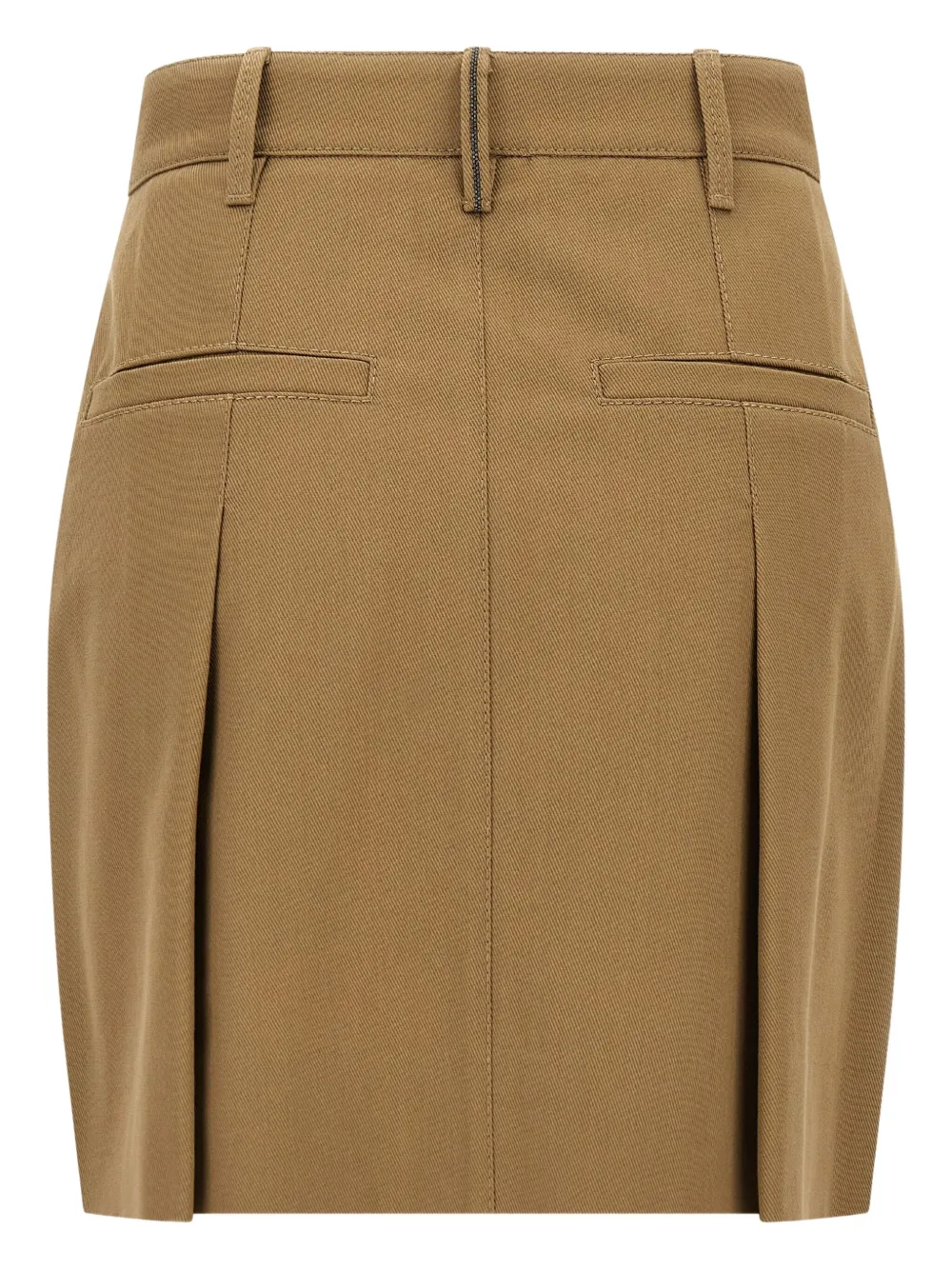 Brunello Cucinelli pleated midi skirt - Bruin